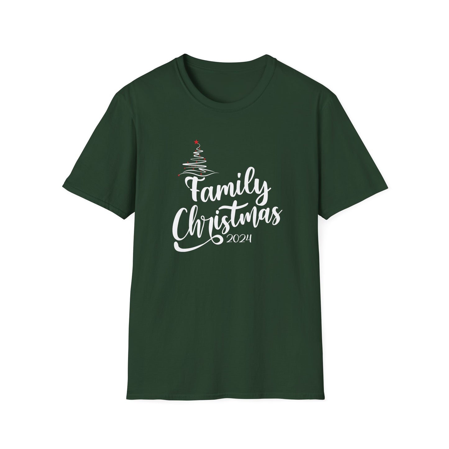FAMILY CHRISTMAS 2024 TREE Unisex Softstyle T-Shirt