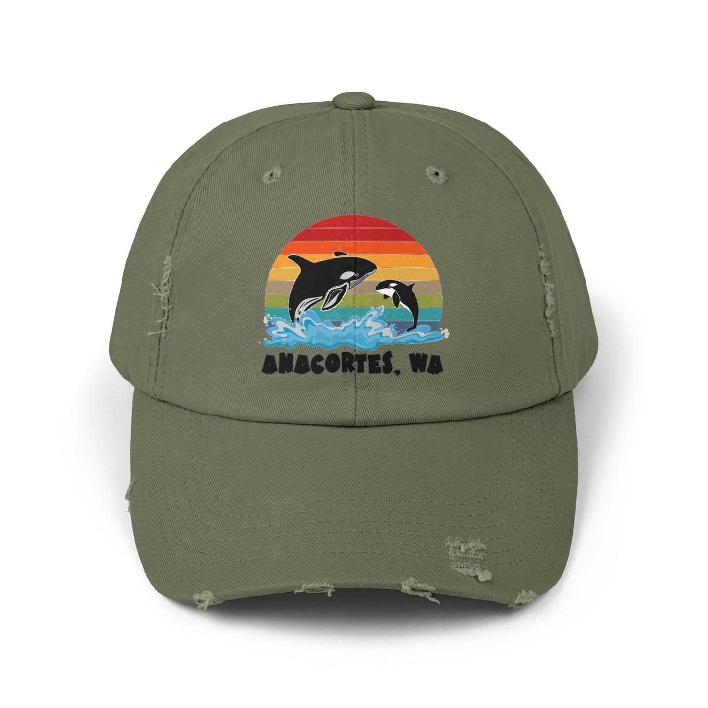 ORCAS ANACORTES Unisex Distressed Cap