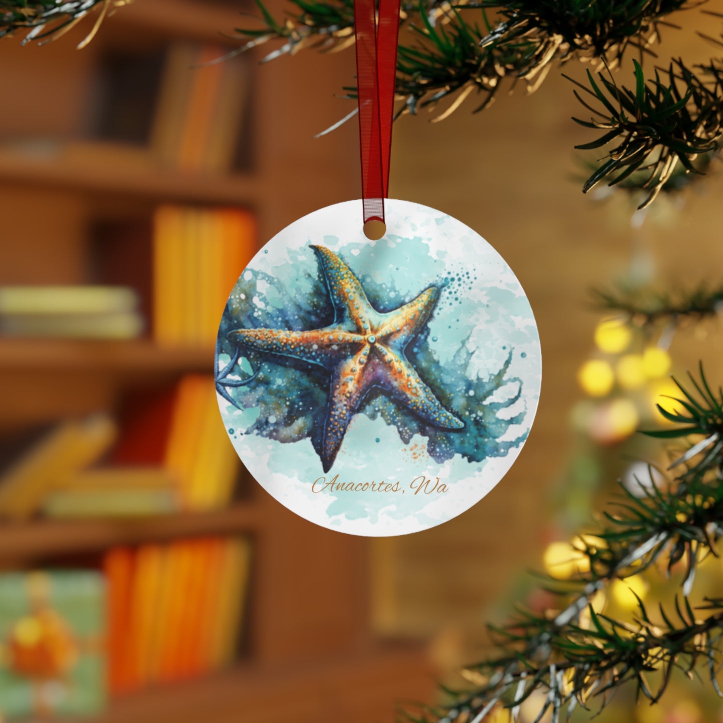 ANACORTES STARFISH Metal Ornament
