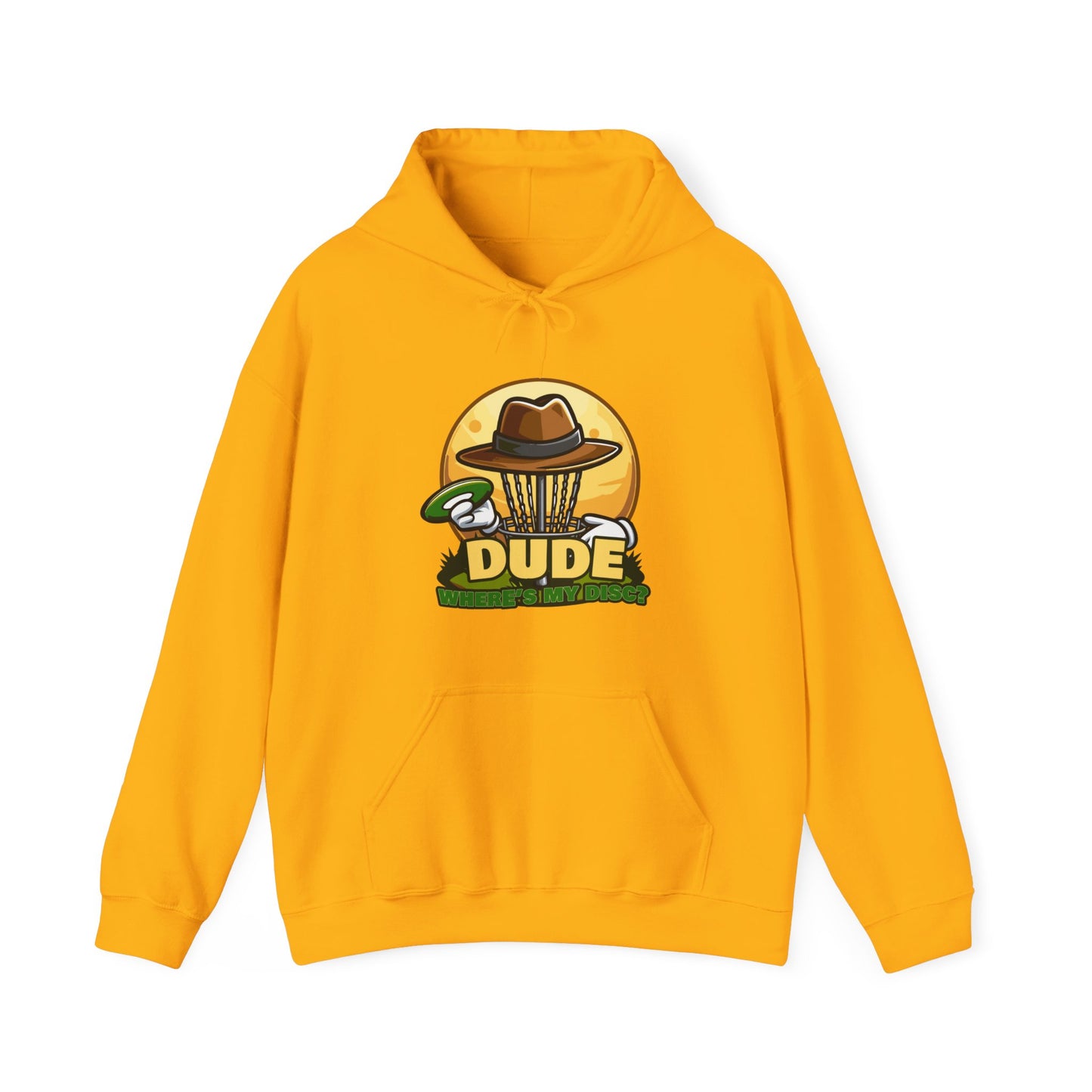 DUDE WHERES MY DISC- DISC GOLF Unisex Heavy Blend™ Hooded Sweatshirt
