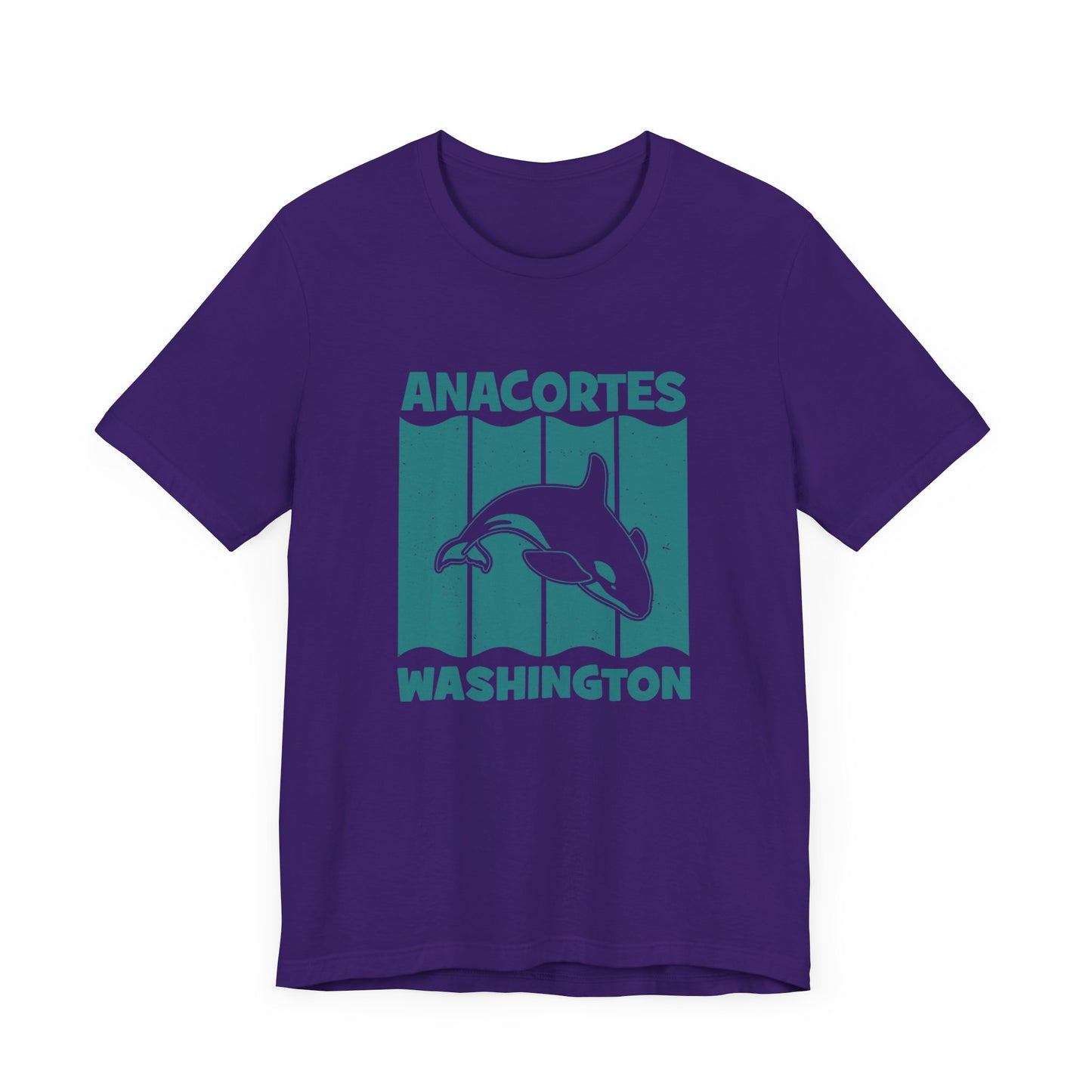 TEAL ANACORTES WHALE Unisex Jersey Short Sleeve Tee
