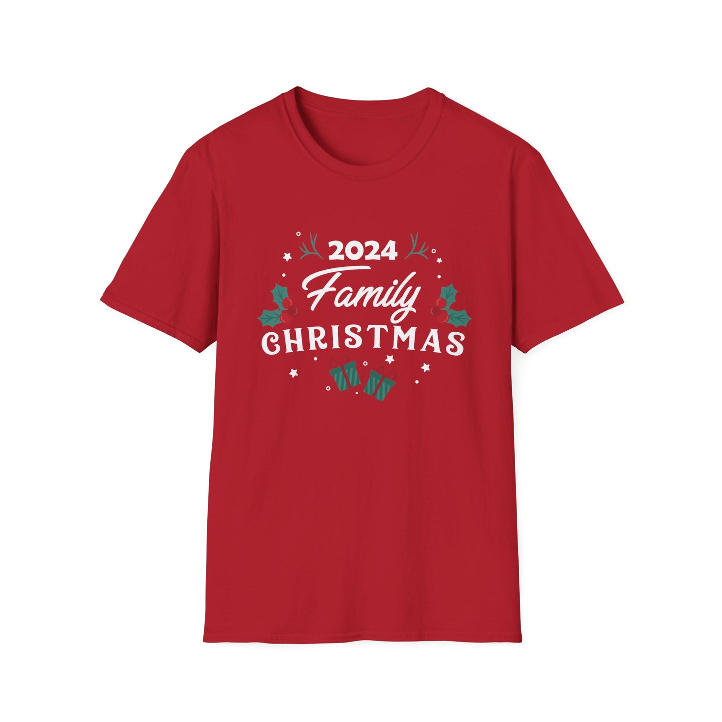 FAMILY CHRISTMAS 2024 HOLLY Unisex Softstyle T-Shirt