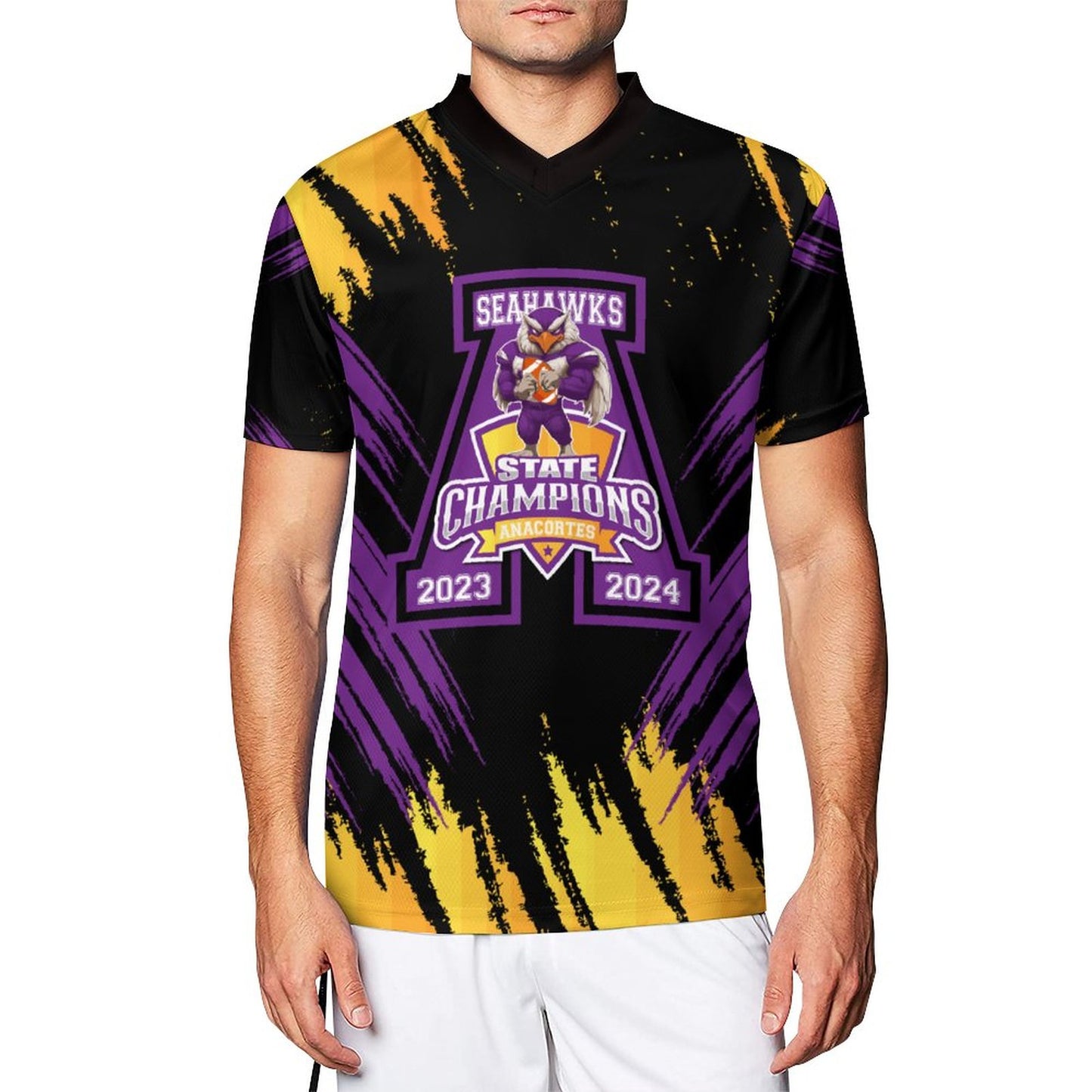 ANACORTES SEAHAWKS STATE CHAMP V Neck Football Jersey