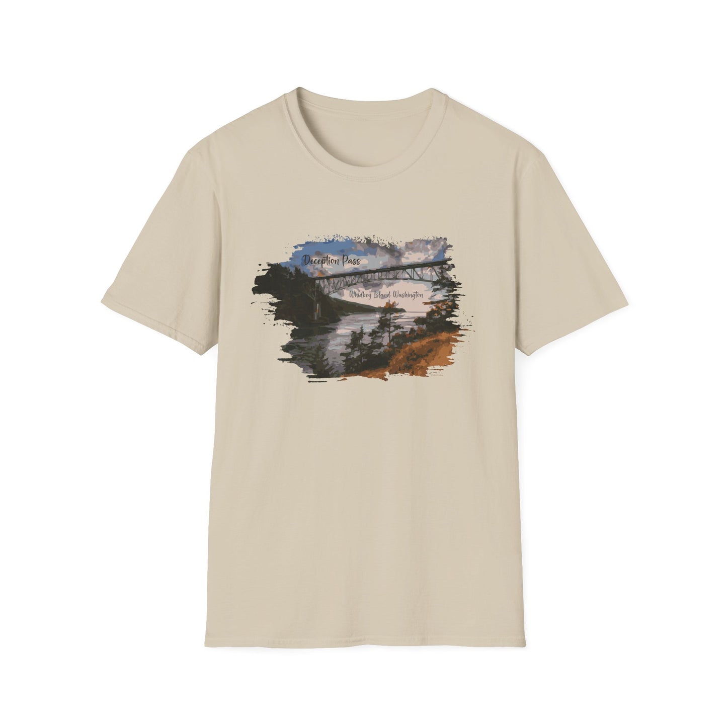 DECEPTION PASS BRIDGE, PAINTED Unisex Softstyle T-Shirt