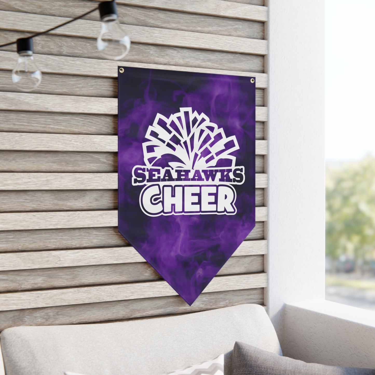 SEAHAWKS CHEER Pennant Banner
