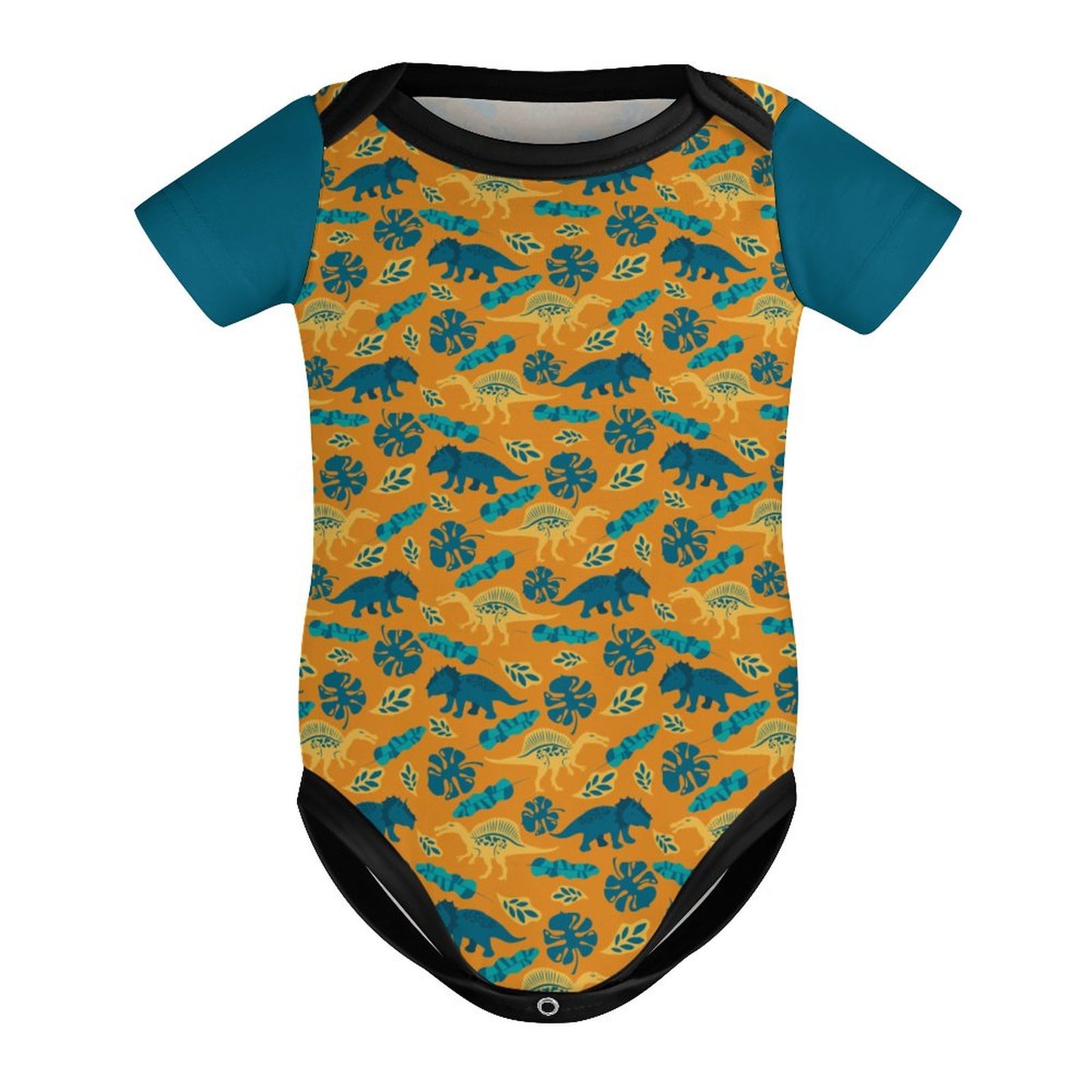 220gsm Faux Cotton Short Sleeve Baby Romper 349P (All-over Printing)