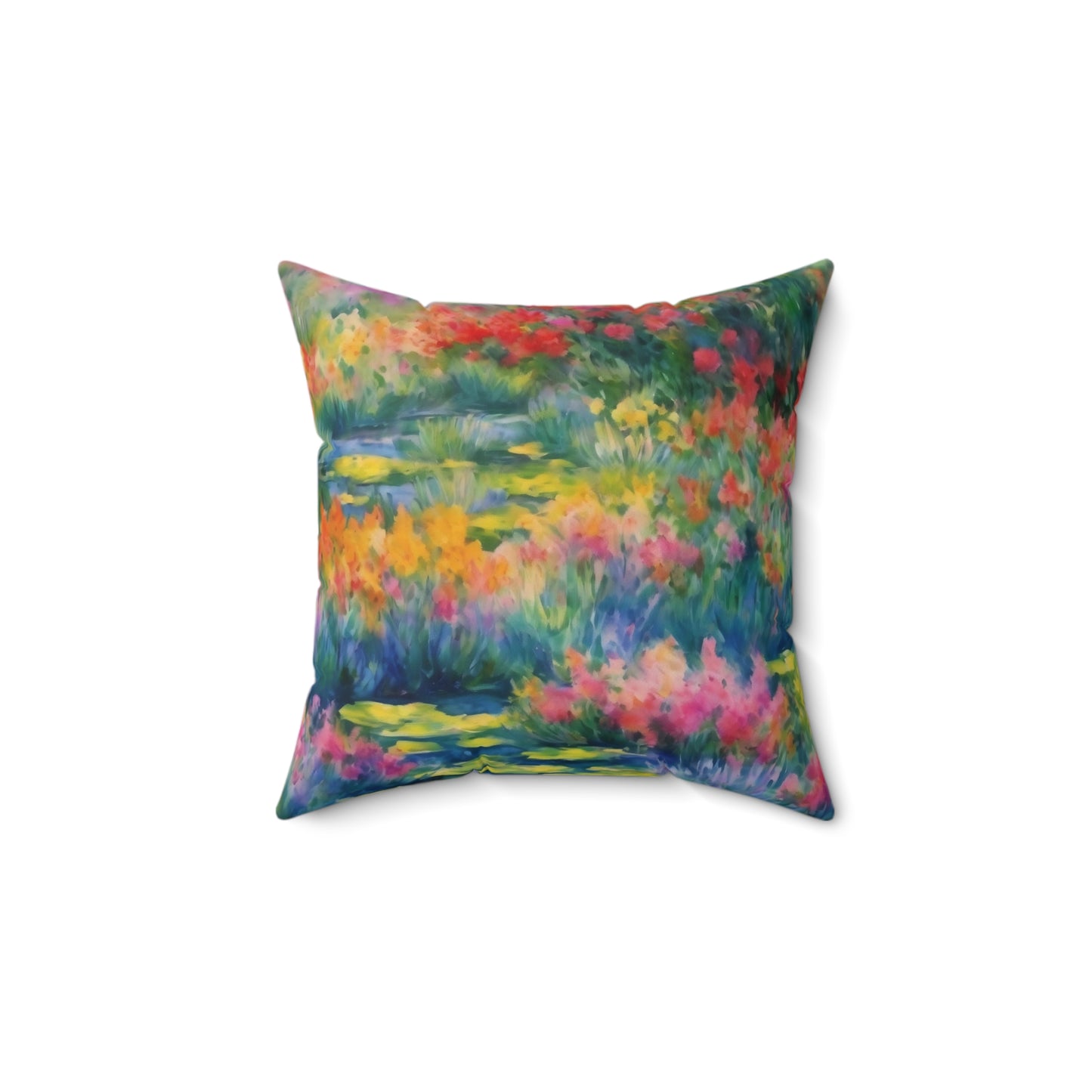 WILDFLOWER POND Faux Suede Square Pillow