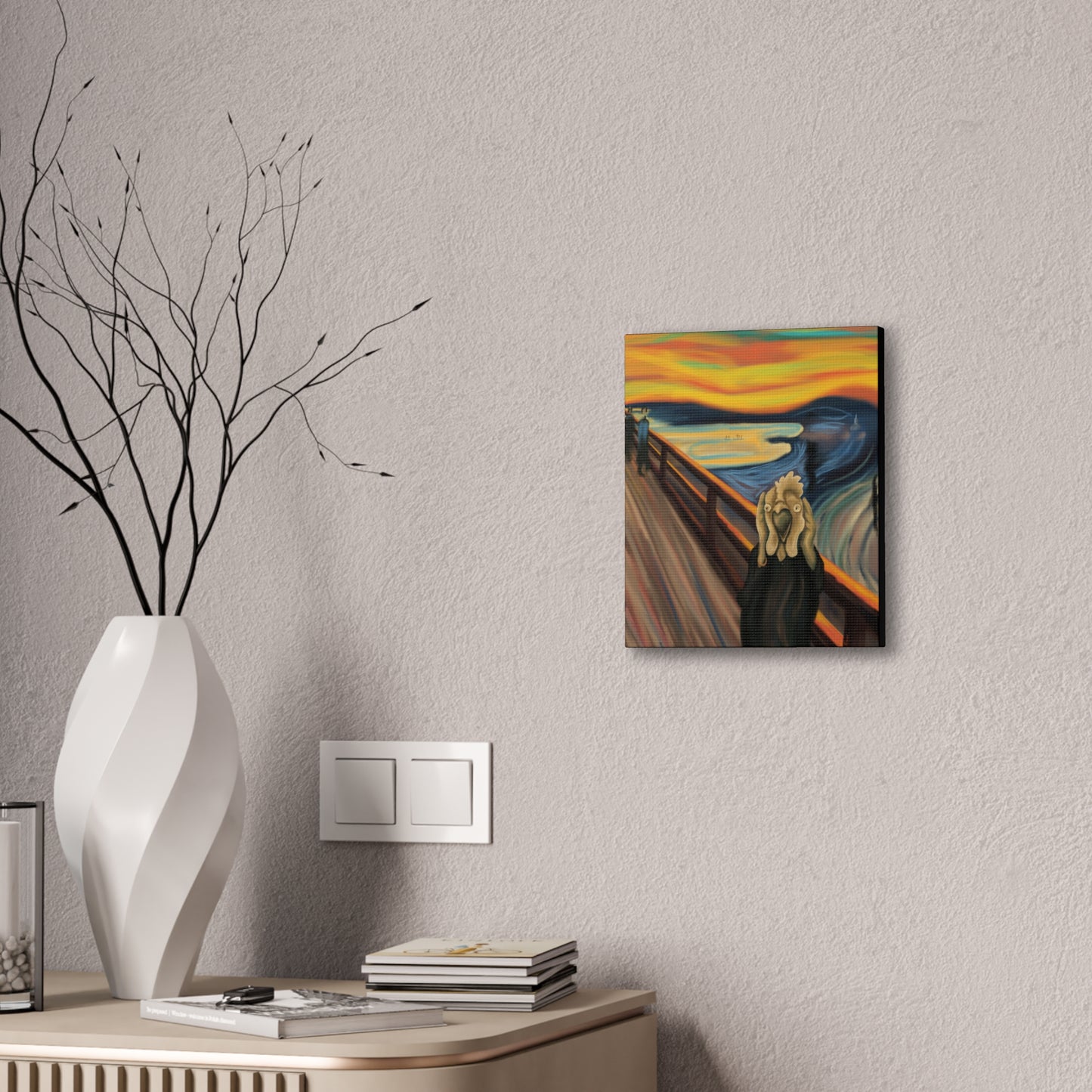 THE CLUCK BY MONUES Canvas Stretched, 0.75"