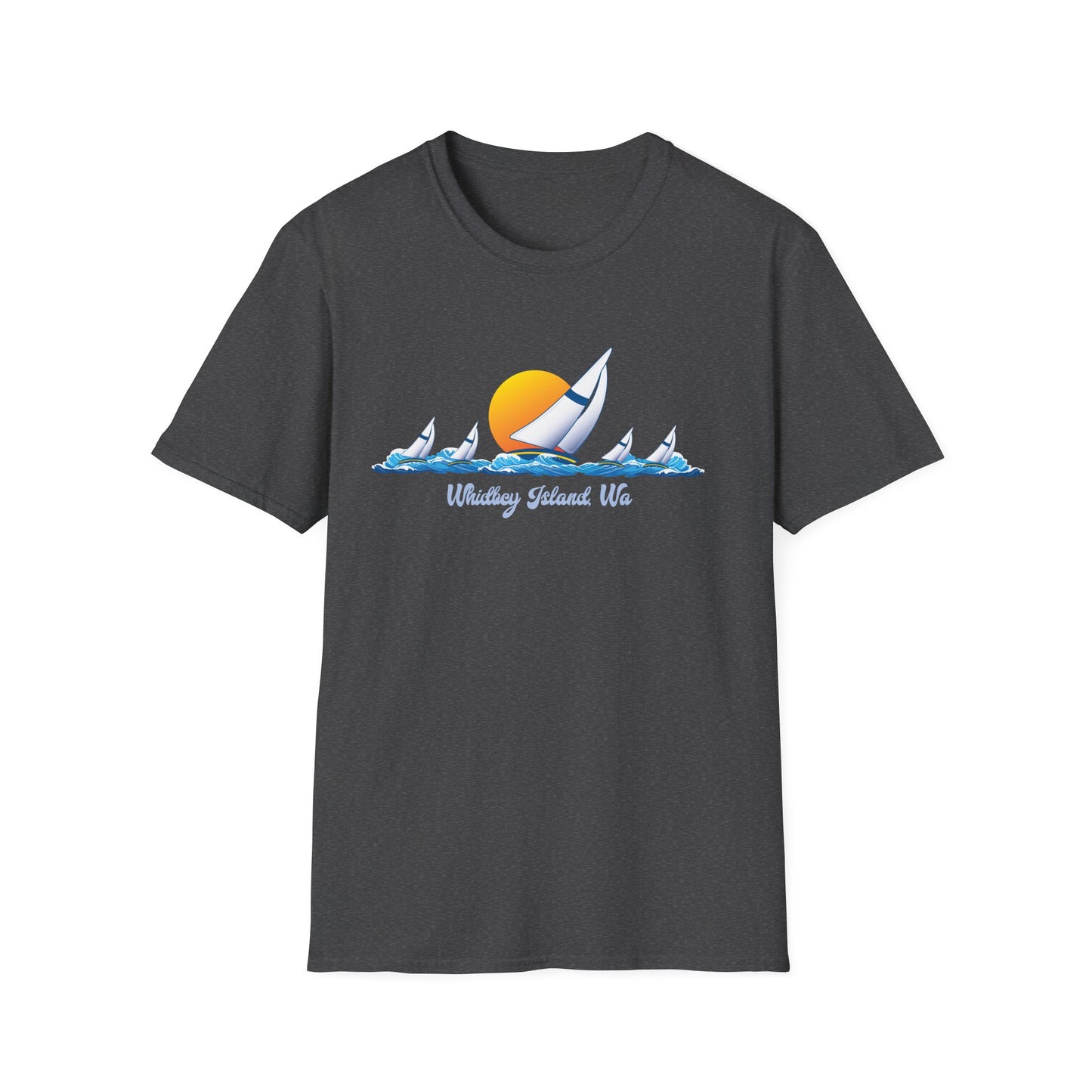 WHIDBEY ISLAND WA Sail Away Unisex Softstyle T-Shirt