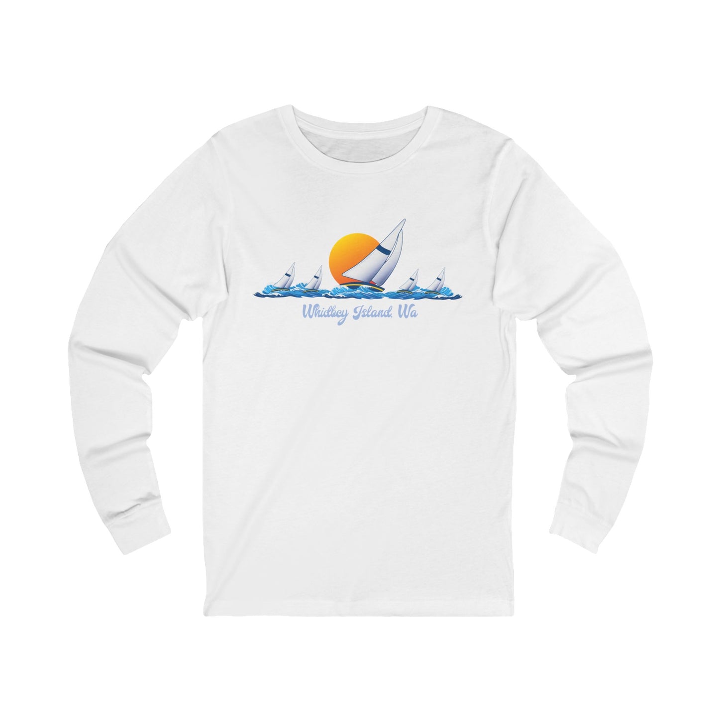 WHIDBEY ISLAND WA Sail Away Unisex Jersey Long Sleeve Tee
