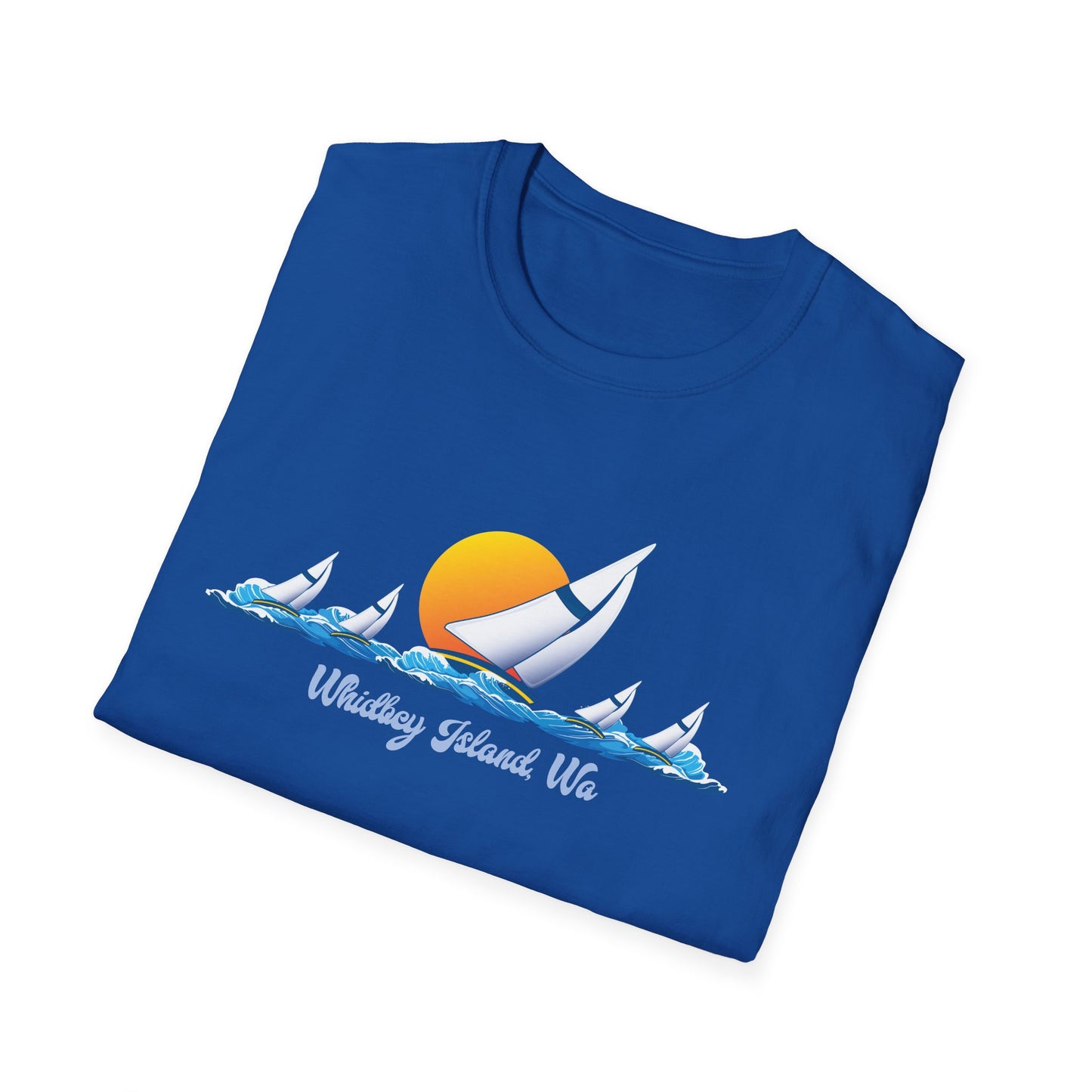WHIDBEY ISLAND WA Sail Away Unisex Softstyle T-Shirt