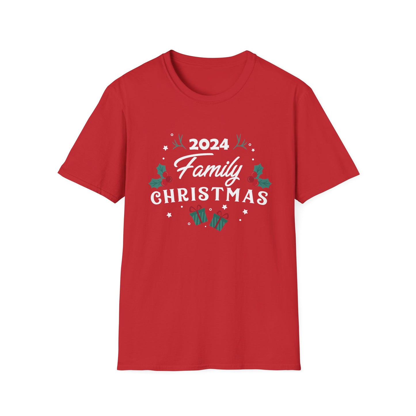 FAMILY CHRISTMAS 2024 HOLLY Unisex Softstyle T-Shirt