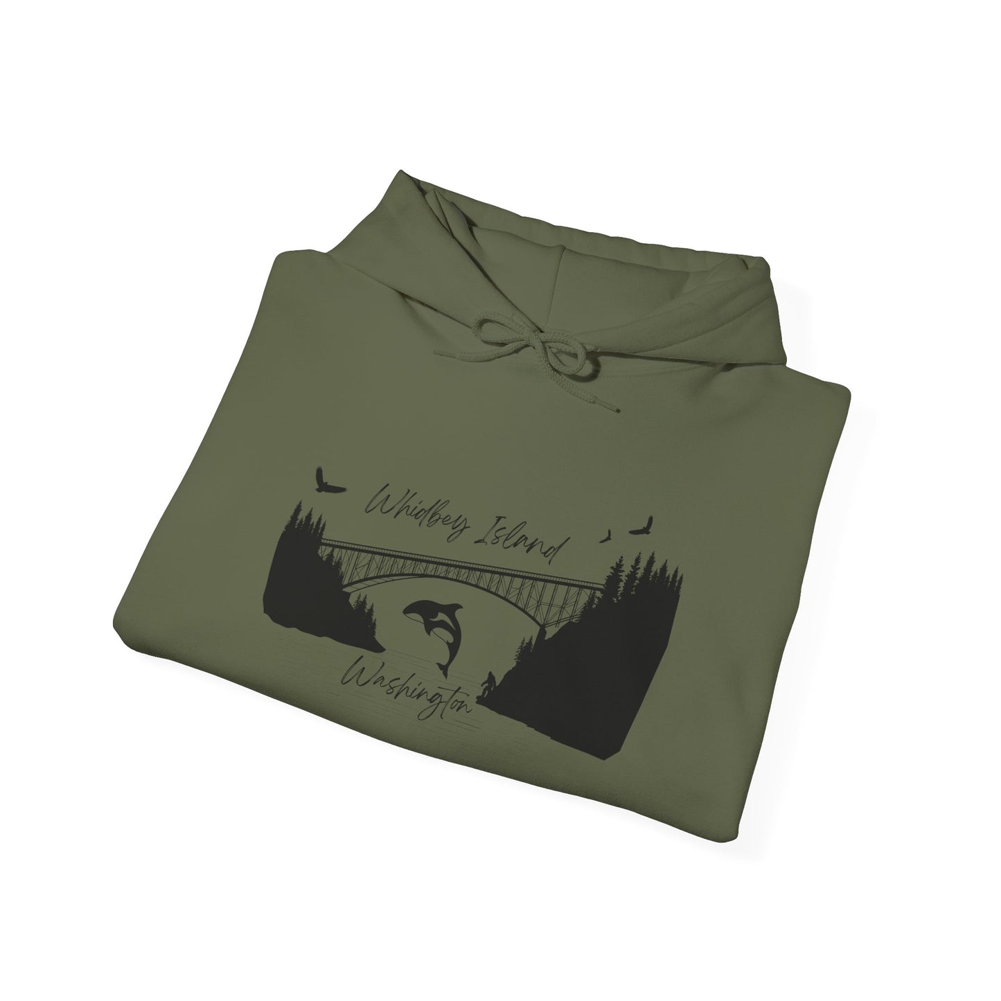 DECEPTION PASS BRIDGE, SCENE Unisex Heavy Blend™ Hooded Sweatshirt
