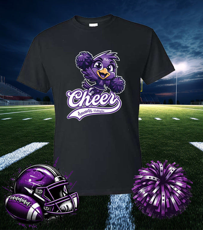 ANACORTES SEAHAWKS CHEER MASCOT 50/50 TEE SHIRT