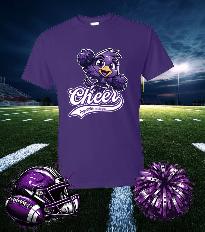 ANACORTES SEAHAWKS CHEER MASCOT 50/50 TEE SHIRT