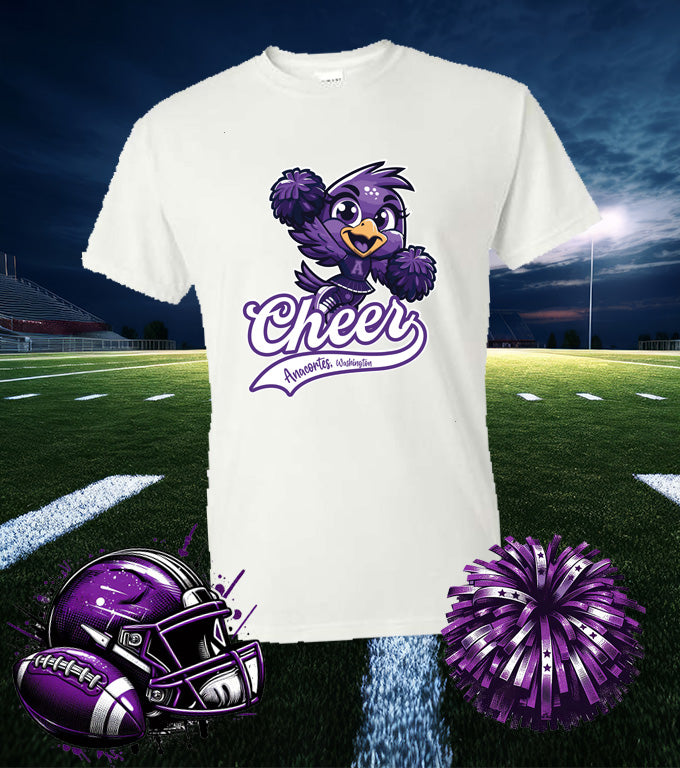 ANACORTES SEAHAWKS CHEER MASCOT 50/50 TEE SHIRT