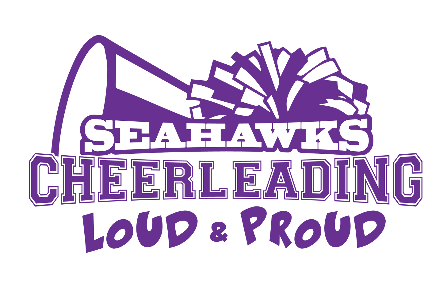 ANACORTES SEAHAWKS CHEER LOUD & PROUD 50/50 TEE SHIRT