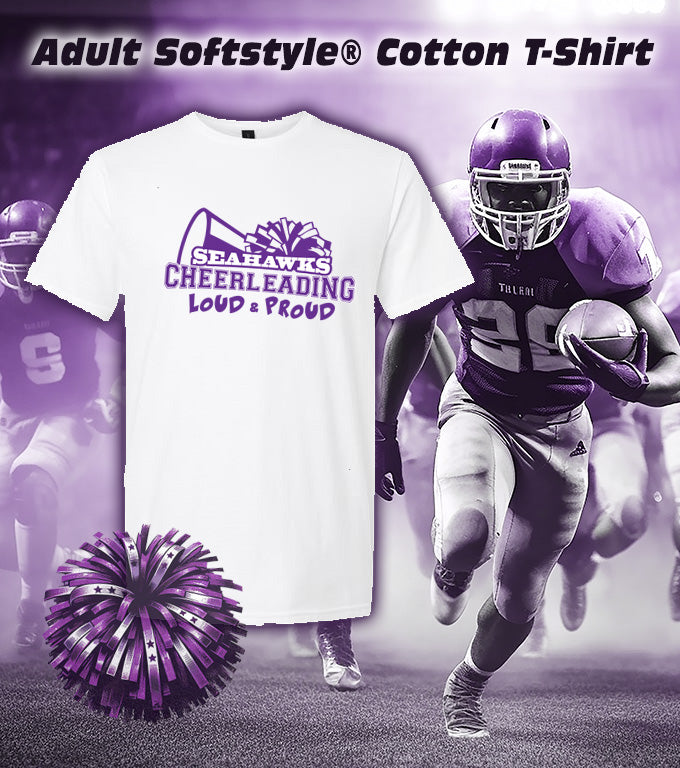 ANACORTES SEAHAWKS CHEER LOUD & PROUD - SOFTSTYLE TEE
