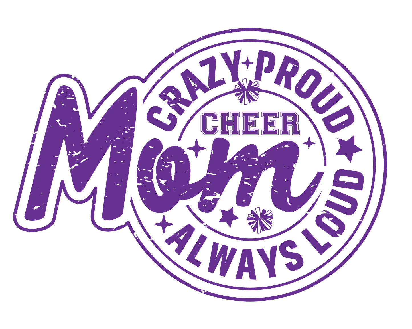 CHEER MOM CRAZY PROUD 50/50 TEE SHIRT