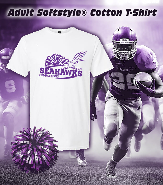ANACORTES SEAHAWKS CHEERLEADING - POM - SOFTSTYLE TEE