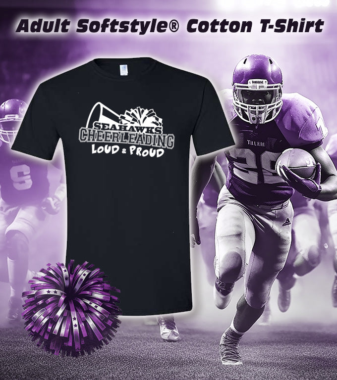ANACORTES SEAHAWKS CHEER LOUD & PROUD - SOFTSTYLE TEE