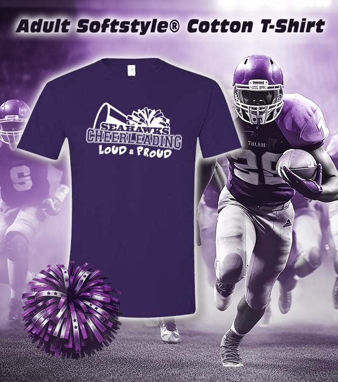 ANACORTES SEAHAWKS CHEER LOUD & PROUD - SOFTSTYLE TEE