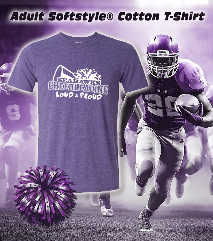 ANACORTES SEAHAWKS CHEER LOUD & PROUD - SOFTSTYLE TEE