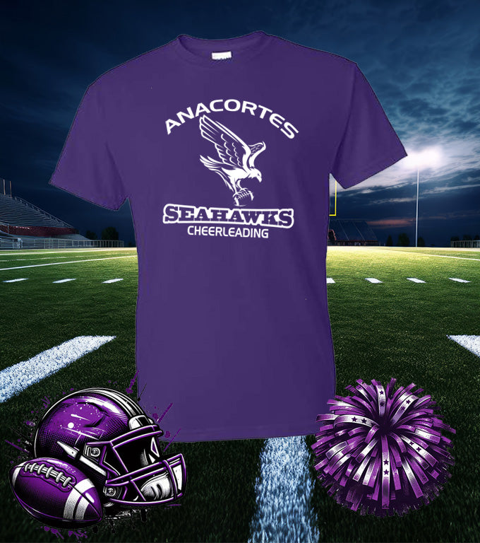 ANACORTES CHEERLEADING SEAHAWKS 50/50 TEE SHIRT