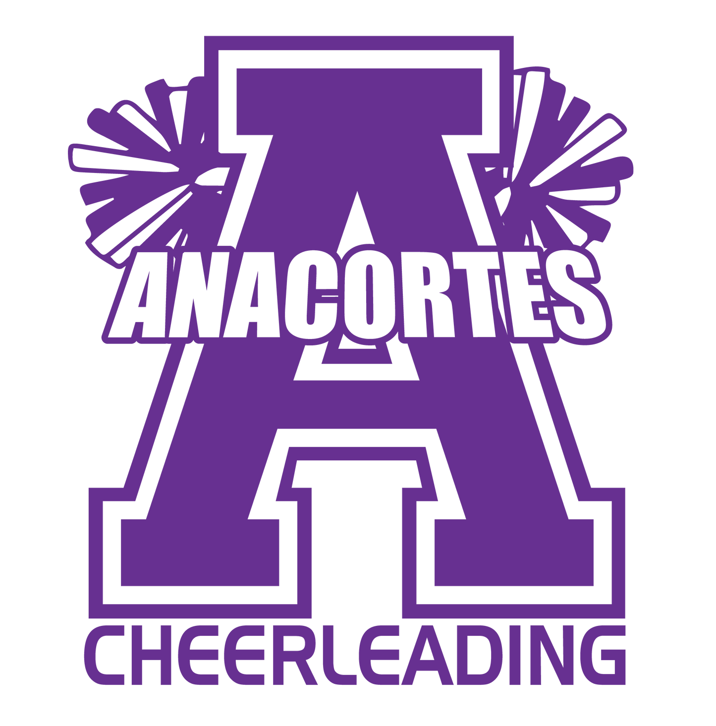 ANACORTES CHEERLEADING SEAHAWKS "A" SPIRIT 50/50 TEE SHIRT