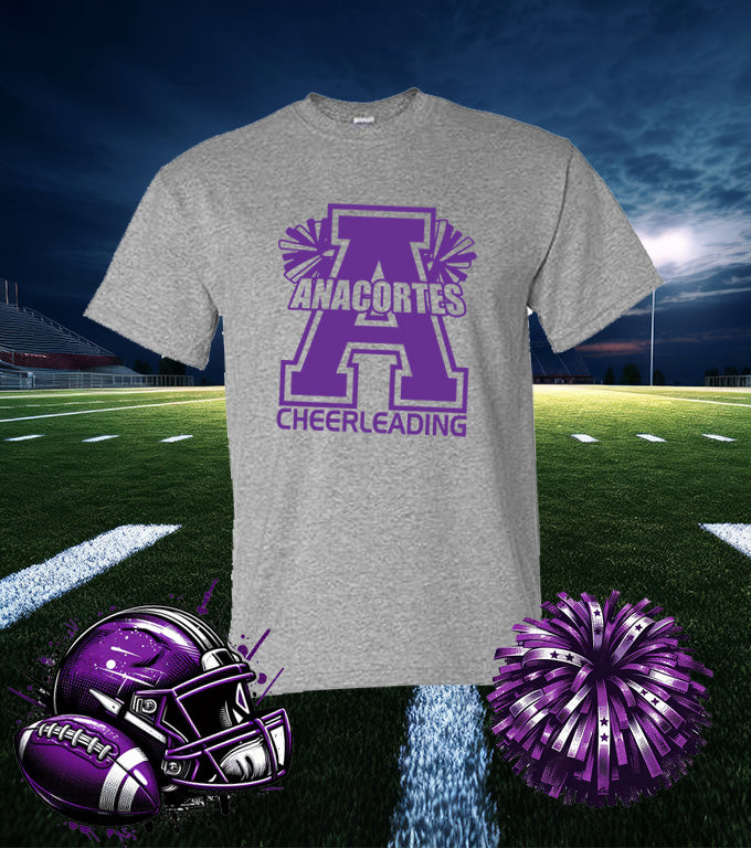 ANACORTES CHEERLEADING SEAHAWKS "A" SPIRIT 50/50 TEE SHIRT