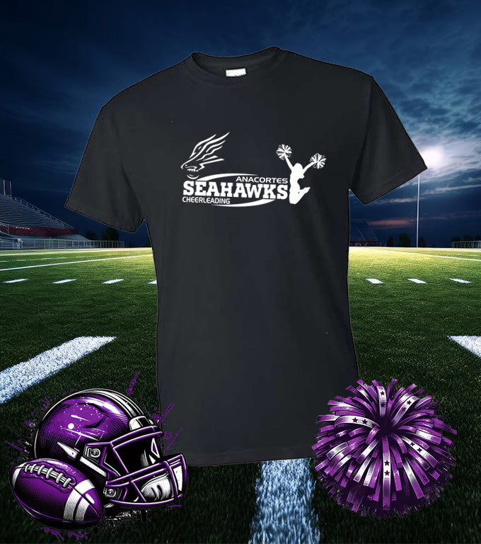 ANACORTES SEAHAWKS CHEERLEADING - JUMP 50/50 TEE SHIRT
