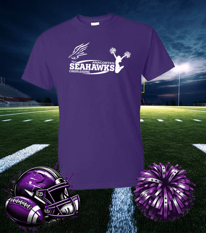 ANACORTES SEAHAWKS CHEERLEADING - JUMP 50/50 TEE SHIRT