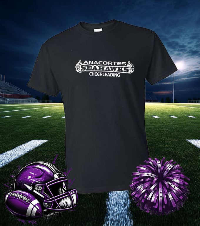 ANACORTES SEAHAWKS CHEERLEADING 50/50 TEE SHIRT