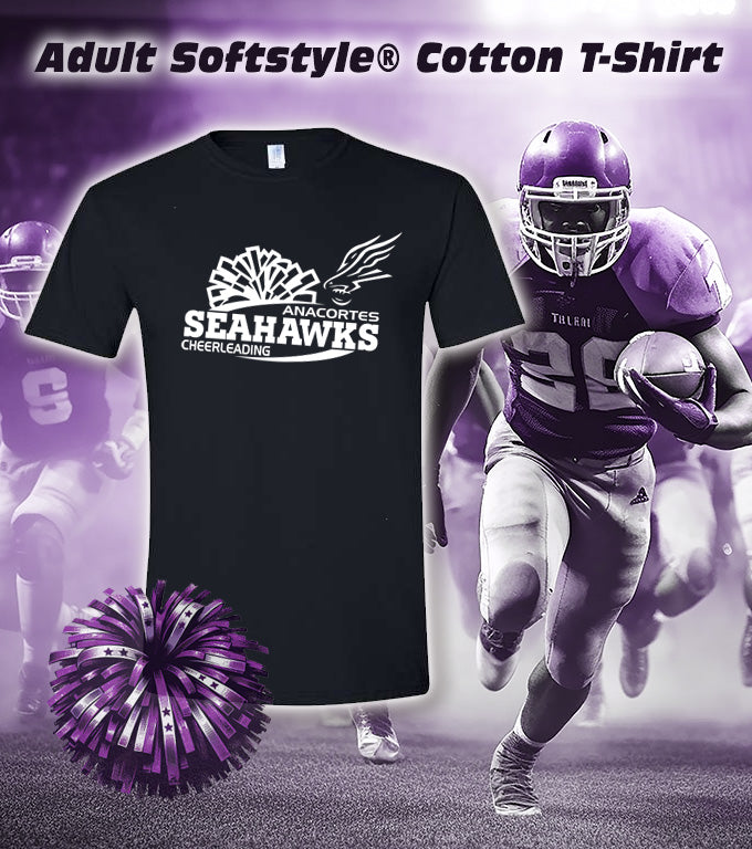 ANACORTES SEAHAWKS CHEERLEADING - POM - SOFTSTYLE TEE