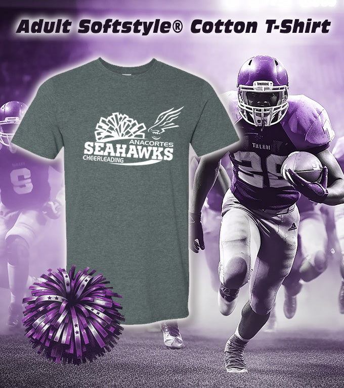 ANACORTES SEAHAWKS CHEERLEADING - POM - SOFTSTYLE TEE