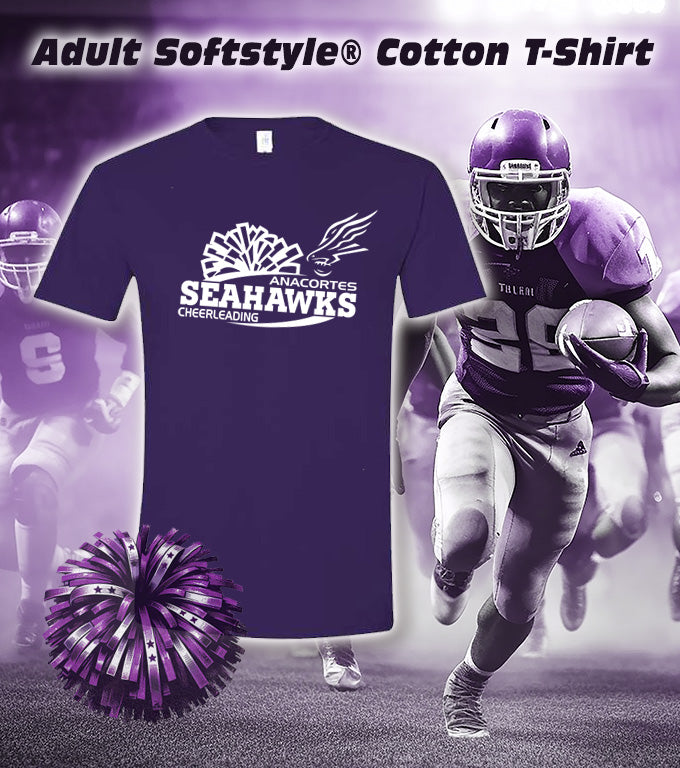 ANACORTES SEAHAWKS CHEERLEADING - POM - SOFTSTYLE TEE