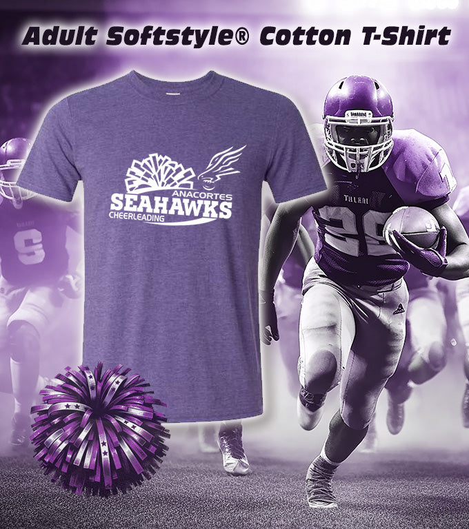 ANACORTES SEAHAWKS CHEERLEADING - POM - SOFTSTYLE TEE
