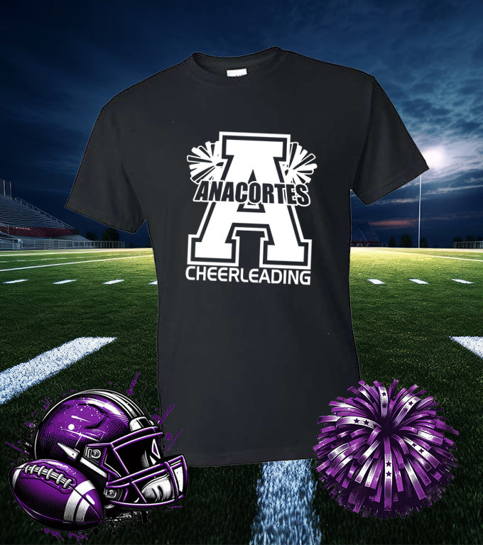 ANACORTES CHEERLEADING SEAHAWKS "A" SPIRIT 50/50 TEE SHIRT