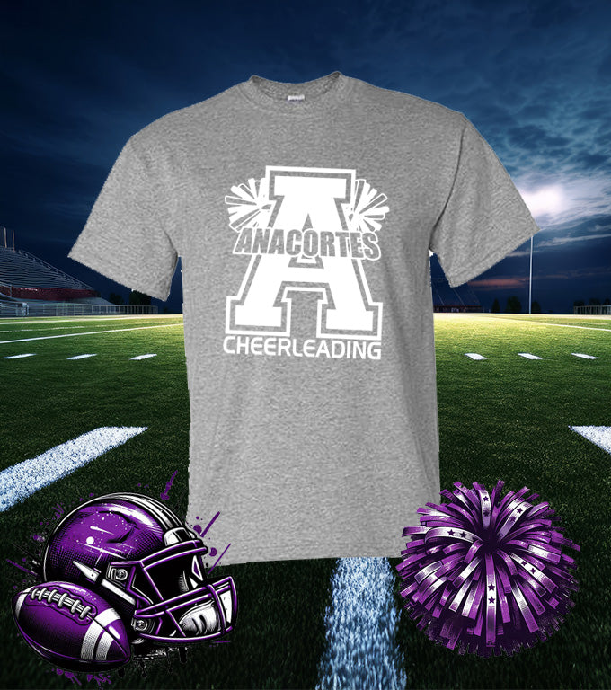 ANACORTES CHEERLEADING SEAHAWKS "A" SPIRIT 50/50 TEE SHIRT
