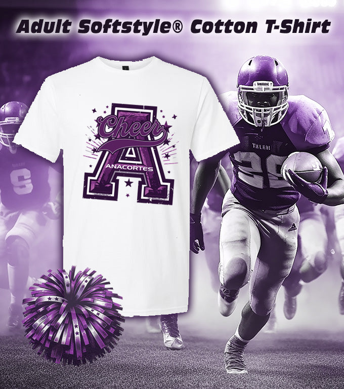 FUN DESIGNS! ANACORTES SEAHAWKS CHEERLEADING - SOFTSTYLE TEE