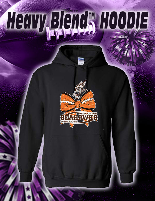 ANACORTES CHEERLEADING FOOTBALL BOW - 50/50 HOODIE