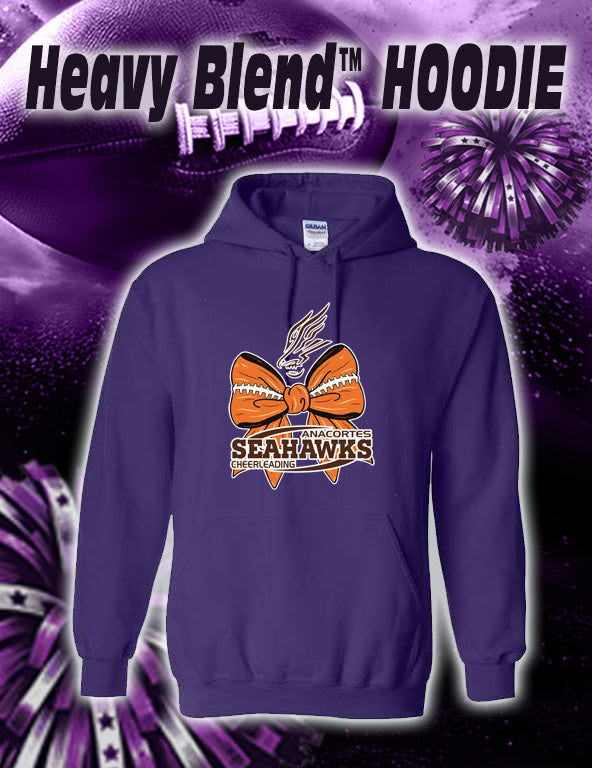 ANACORTES CHEERLEADING FOOTBALL BOW - 50/50 HOODIE