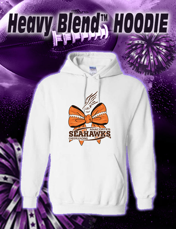 ANACORTES CHEERLEADING FOOTBALL BOW - 50/50 HOODIE