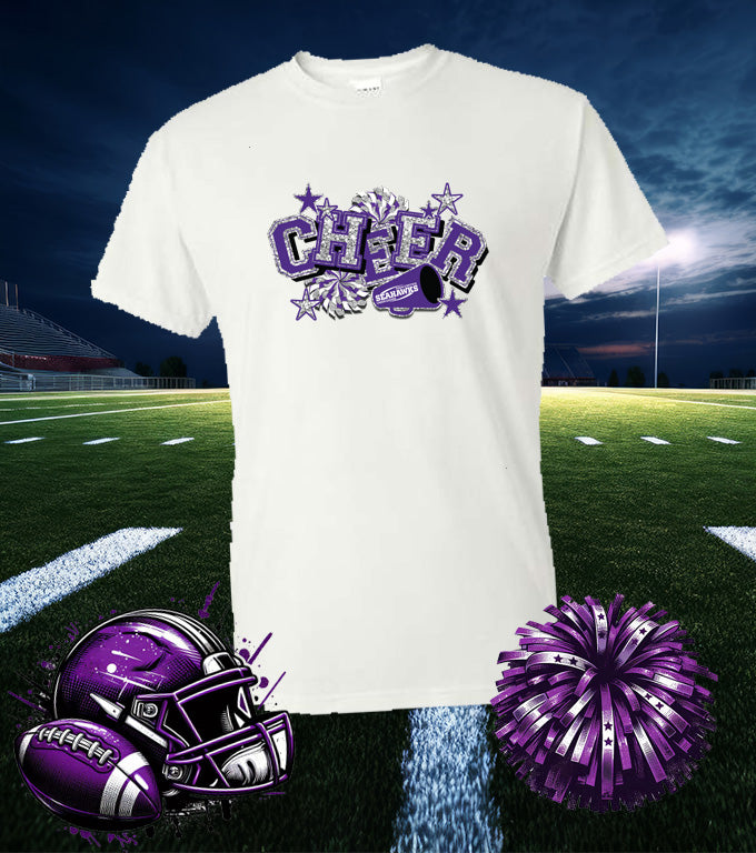 ANACORTES CHEER SPARKLE 50/50 TEE SHIRT