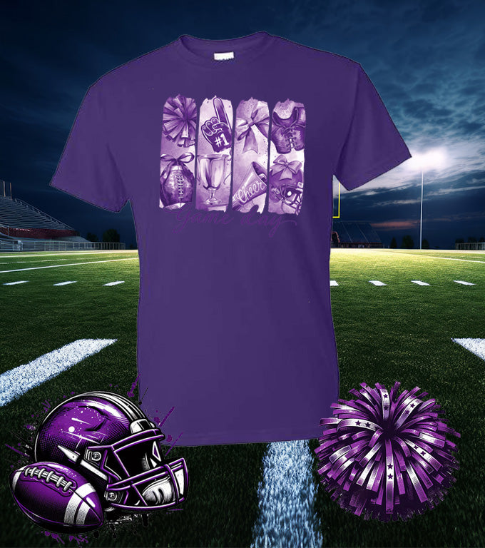 *FOOTBALL CHEER GAME DAY 50/50 TEE SHIRT