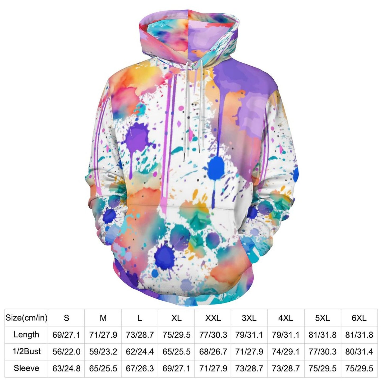 230gsm Men's Cool Hoodie with Double-layer Cap (All-Over Printing)