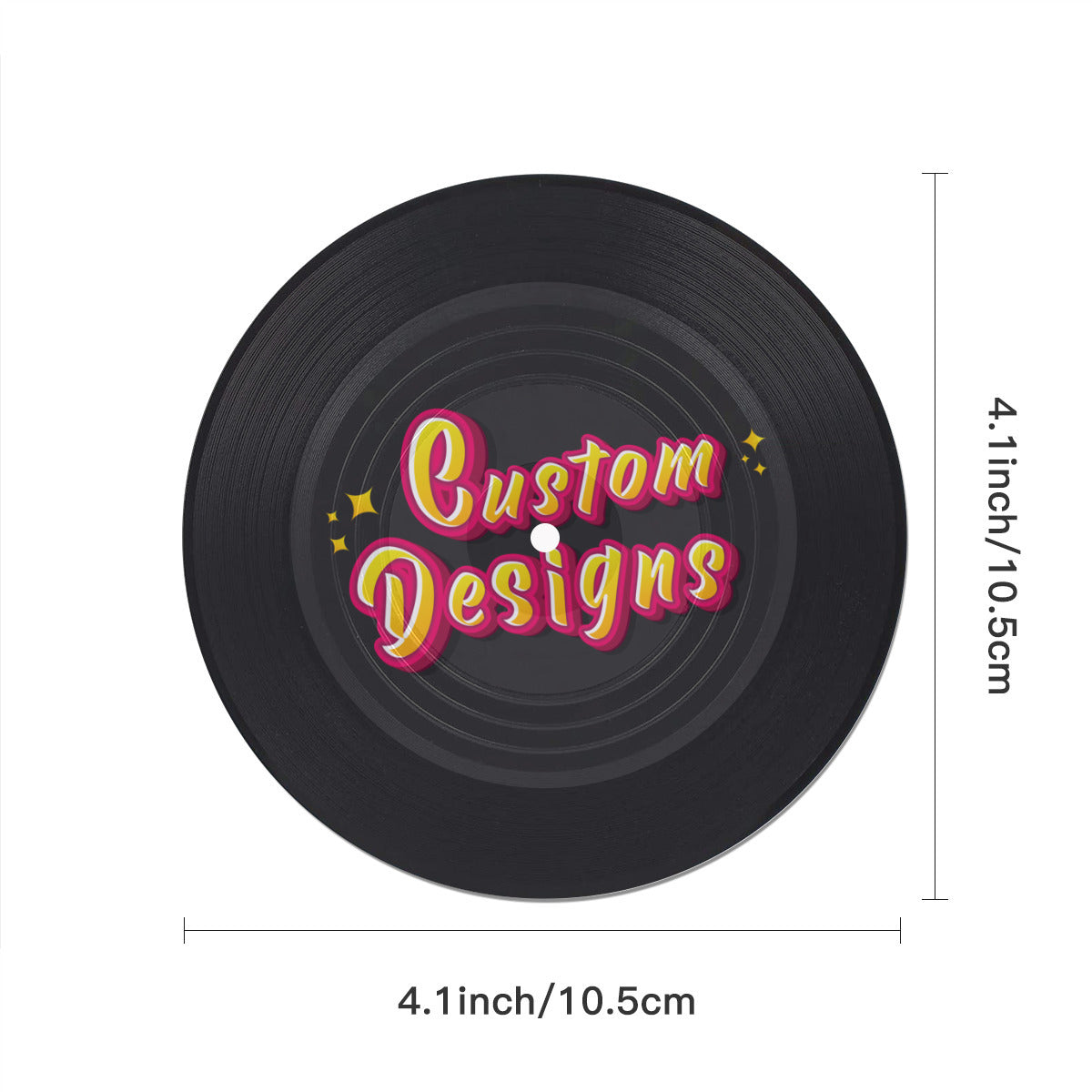 Record Coaster (6 Pieces For Inner Ring Printing)|Plastic
