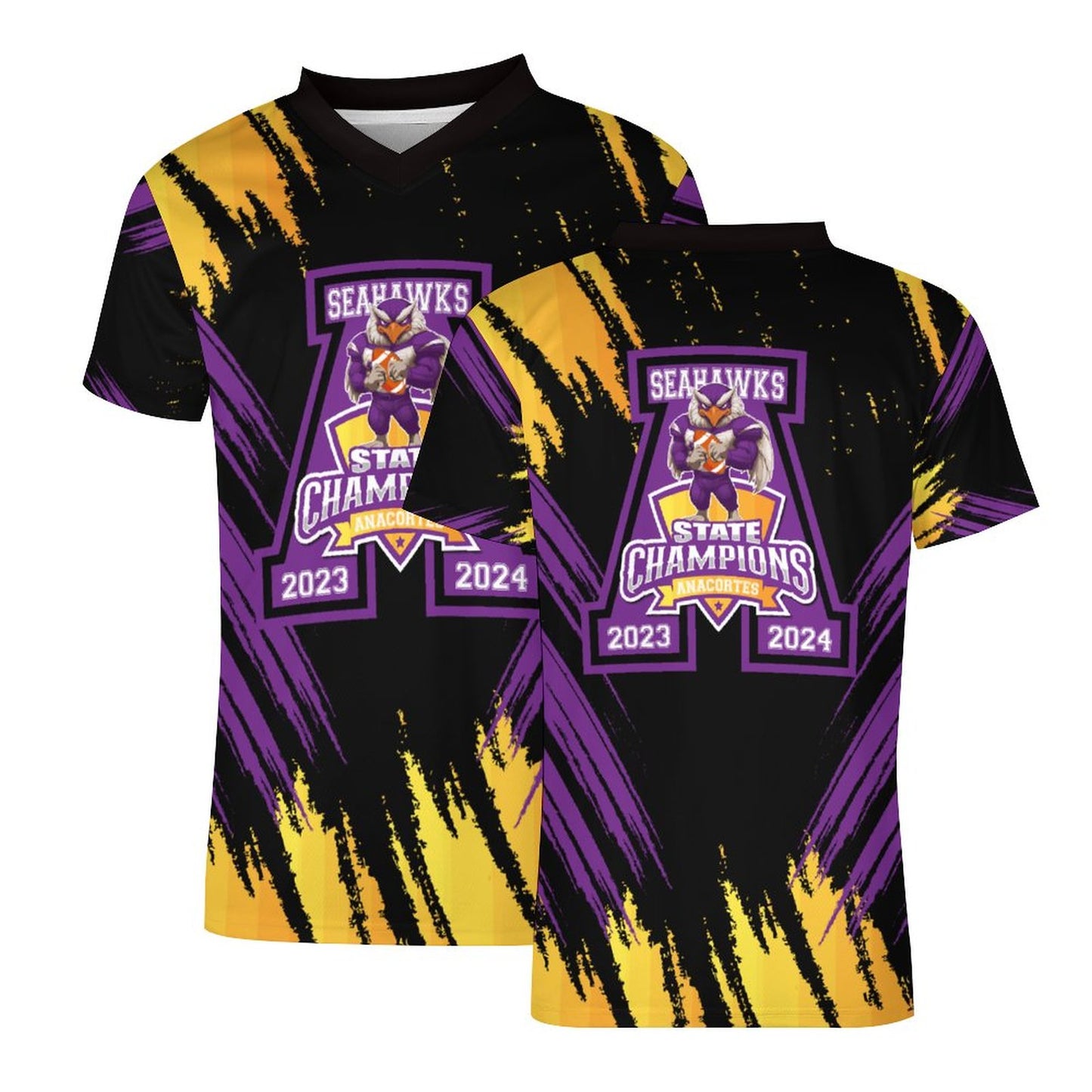 ANACORTES SEAHAWKS STATE CHAMP V Neck Football Jersey