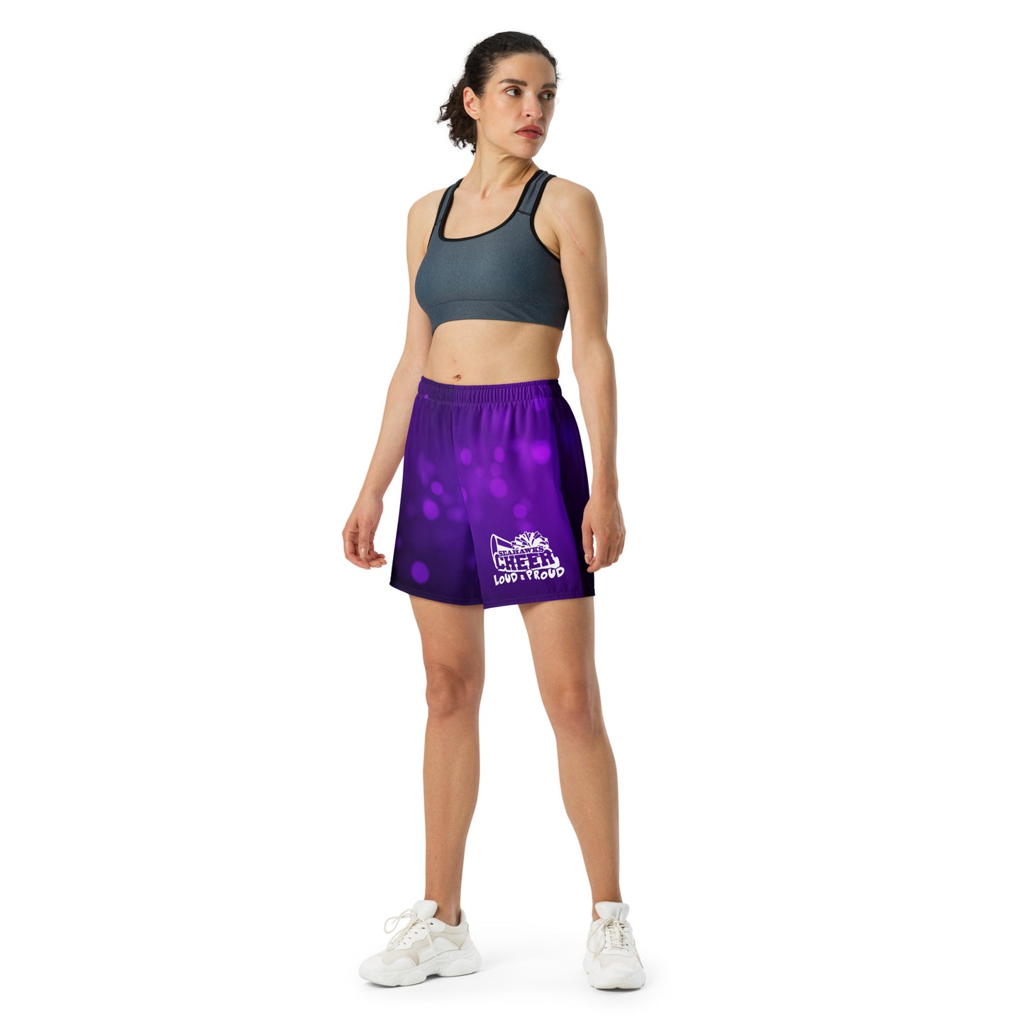 *ADULT SEAHAWKS CHEER Unisex Athletic Long Shorts