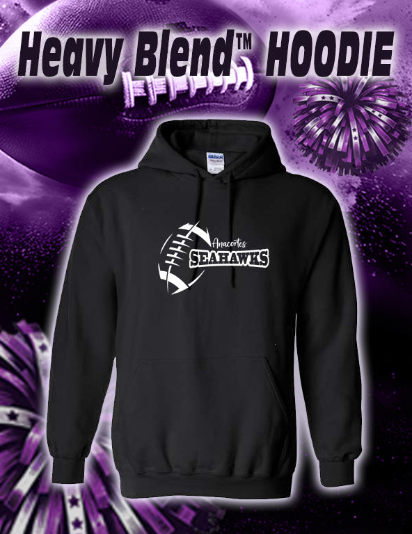ANACORTES SEAHAWKS LARGE FOOTBALL - 50/50 HOODIE